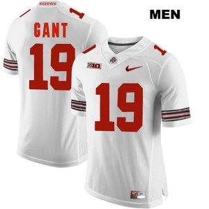 Men's NCAA Ohio State Buckeyes Dallas Gant #19 College Stitched Authentic Nike White Football Jersey XV20S07OI